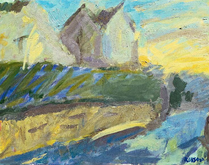 Bay Road Houses, Winter Sundown