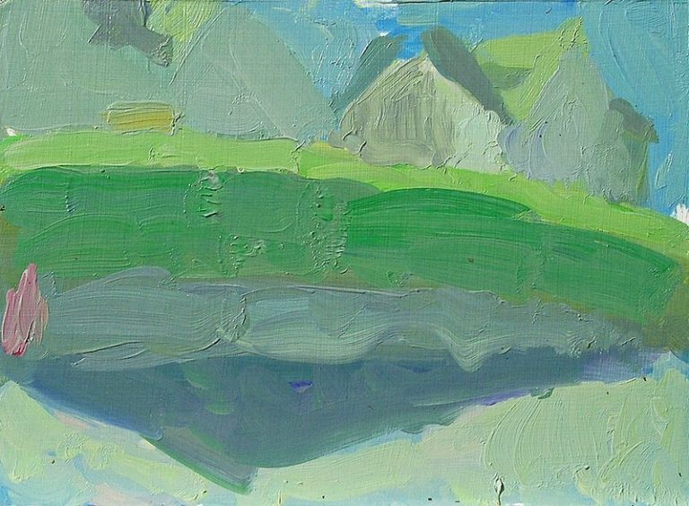 Morning Houses 1, Oil Painting